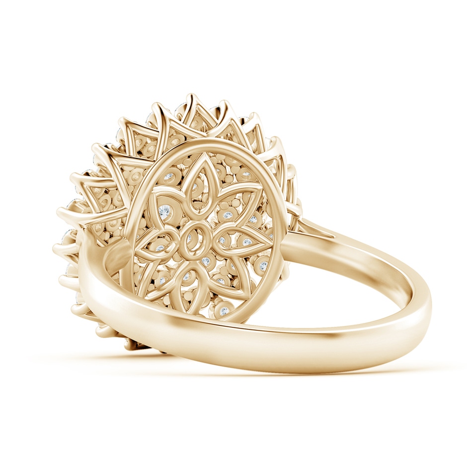 2.9mm GVS2 Diamond Cluster Sunburst Cocktail Ring in Yellow Gold side-2