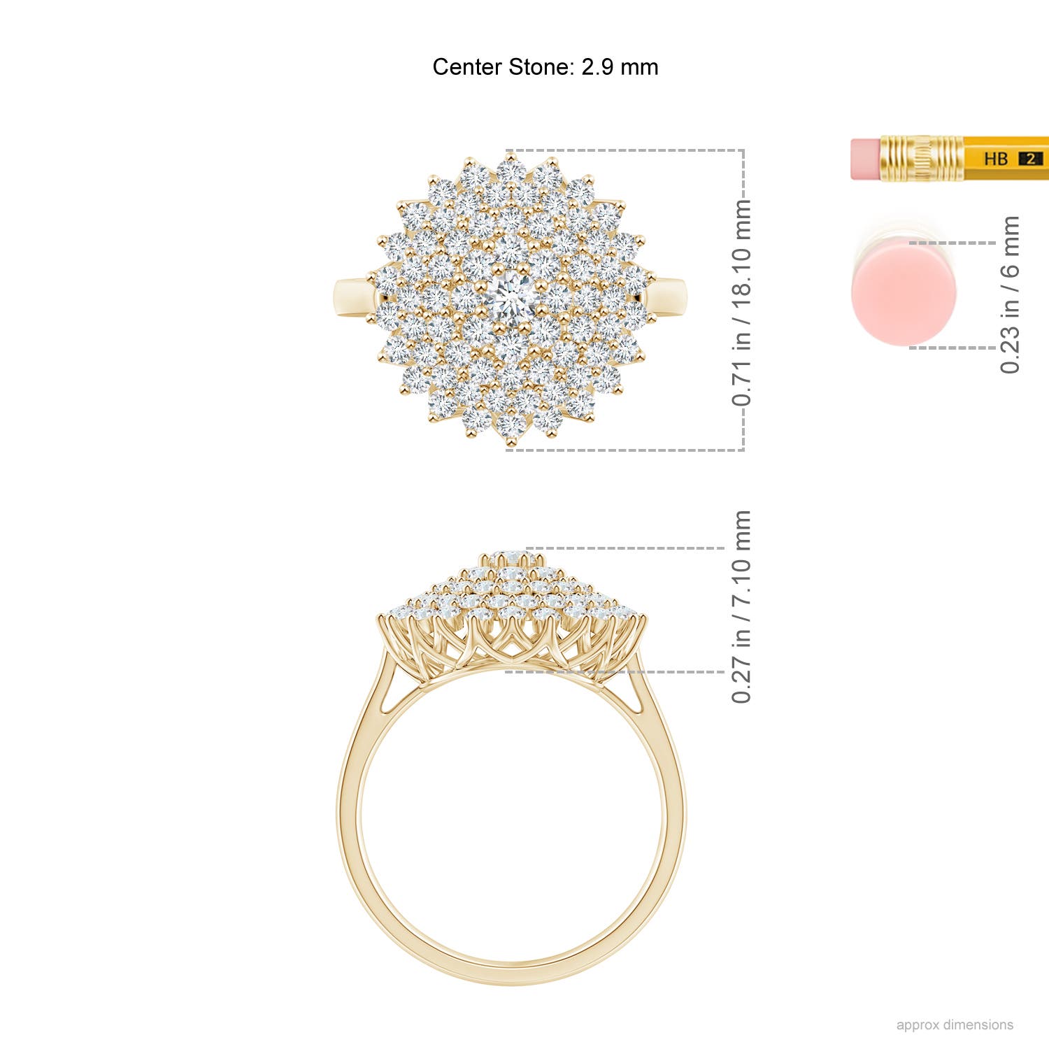 G, VS2 / 1.35 CT / 14 KT Yellow Gold