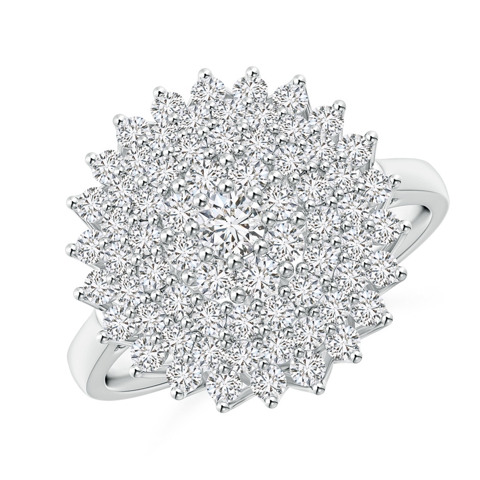 2.9mm HSI2 Diamond Cluster Sunburst Cocktail Ring in P950 Platinum 