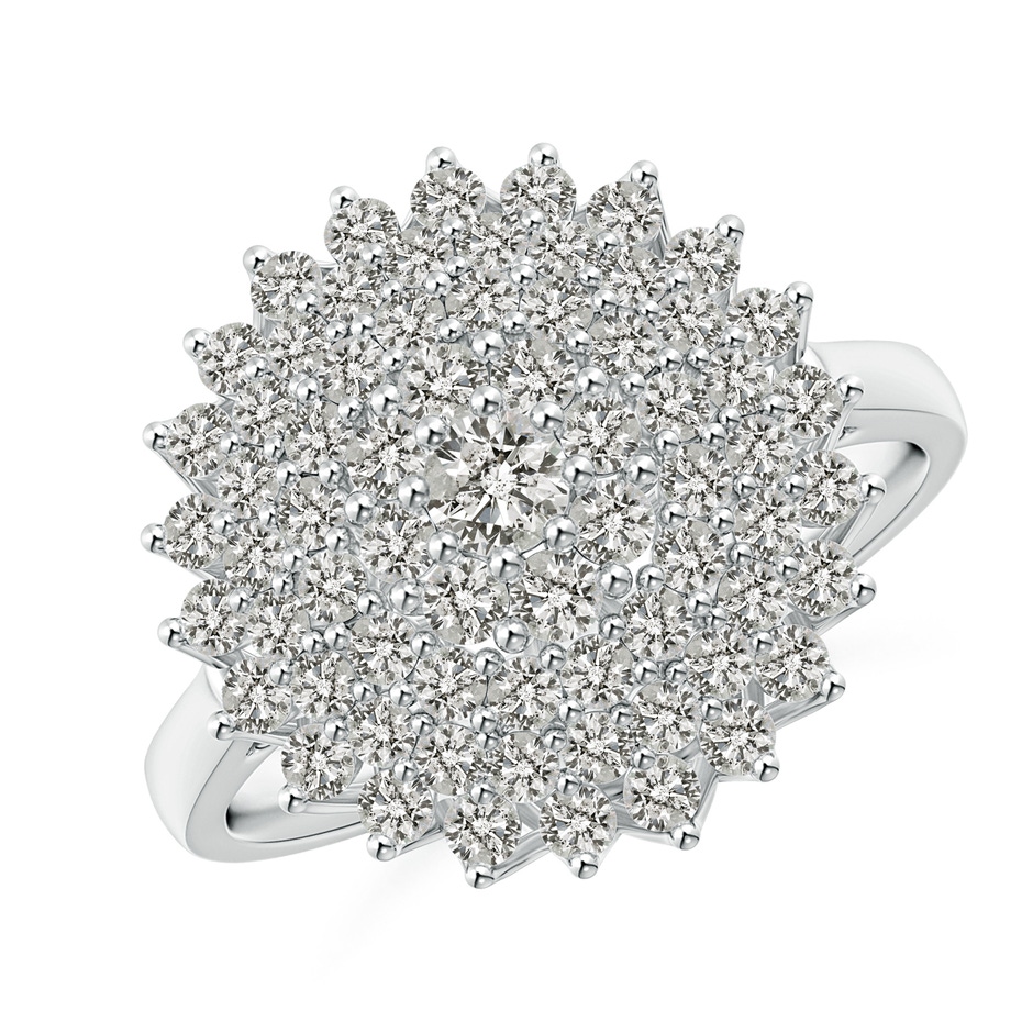 2.9mm KI3 Diamond Cluster Sunburst Cocktail Ring in White Gold 