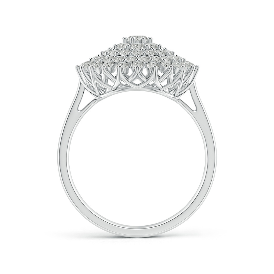 2.9mm KI3 Diamond Cluster Sunburst Cocktail Ring in White Gold side-1