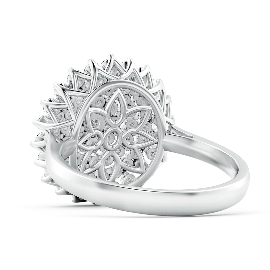 2.9mm KI3 Diamond Cluster Sunburst Cocktail Ring in White Gold side-2