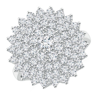 3.3mm GVS2 Diamond Cluster Sunburst Cocktail Ring in P950 Platinum