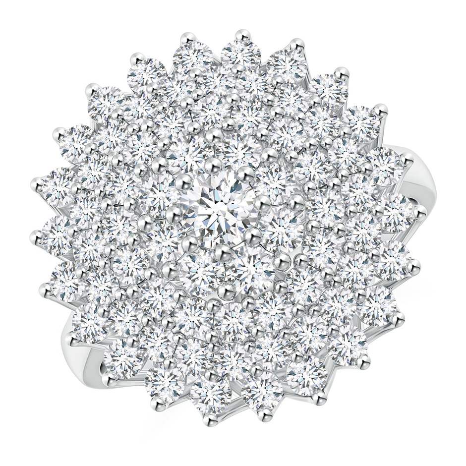 3.3mm GVS2 Diamond Cluster Sunburst Cocktail Ring in P950 Platinum 