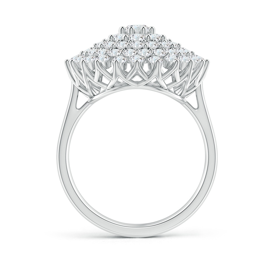 3.3mm GVS2 Diamond Cluster Sunburst Cocktail Ring in P950 Platinum side-1