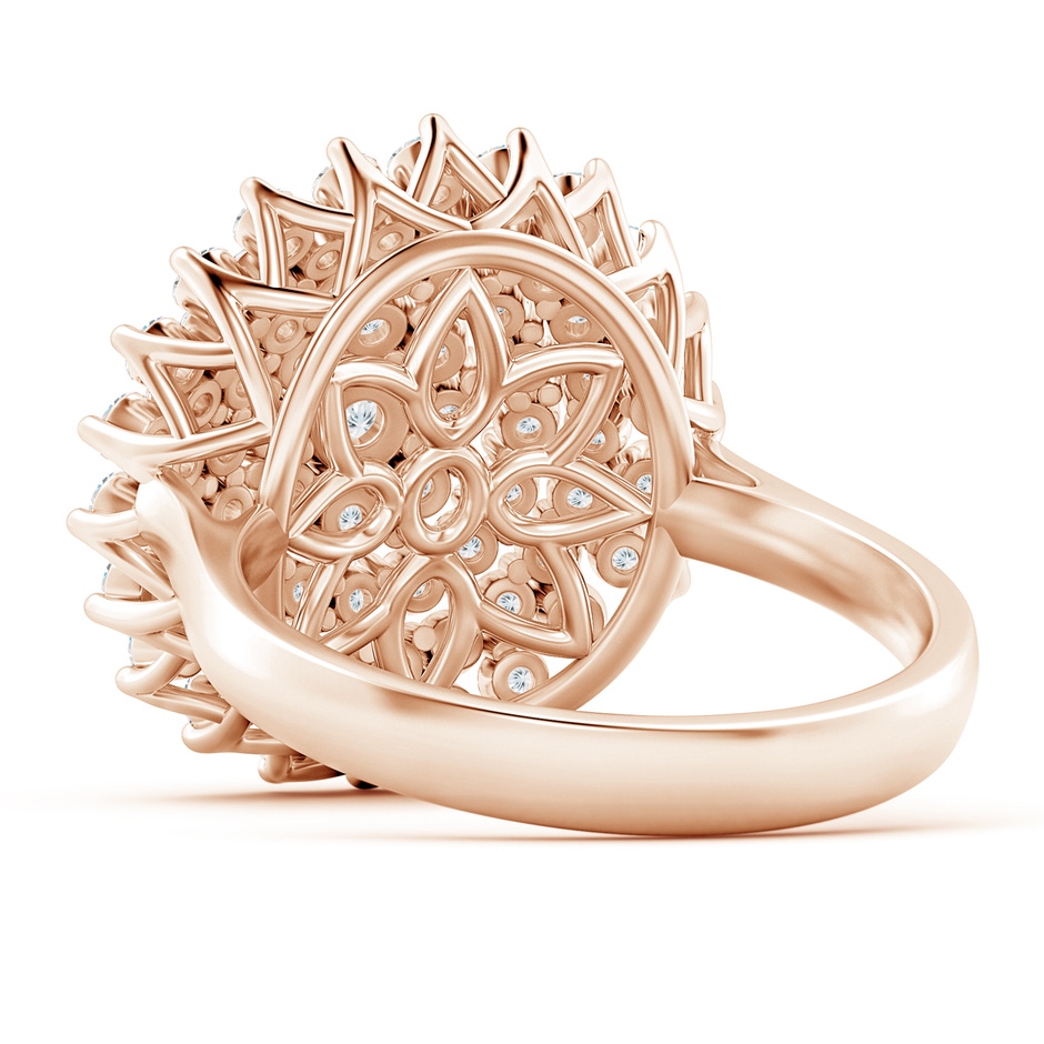 3.3mm GVS2 Diamond Cluster Sunburst Cocktail Ring in Rose Gold side-2