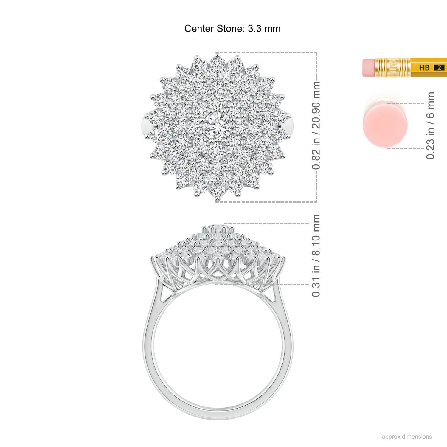 H, SI2 / 2.01 CT / 14 KT White Gold