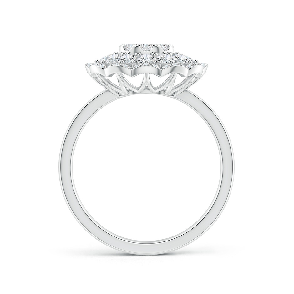 3.25mm GVS2 Composite Diamond Cocktail Ring with Scalloped Halo in P950 Platinum side-1
