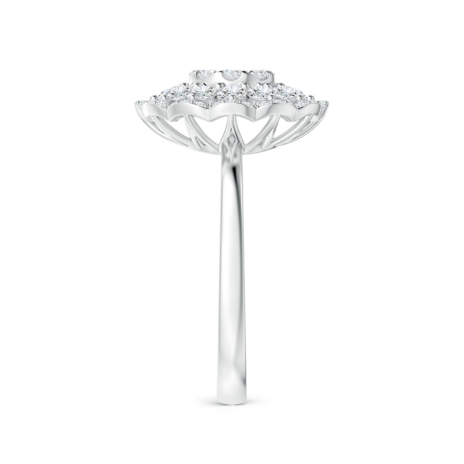 3.25mm GVS2 Composite Diamond Cocktail Ring with Scalloped Halo in P950 Platinum side-2