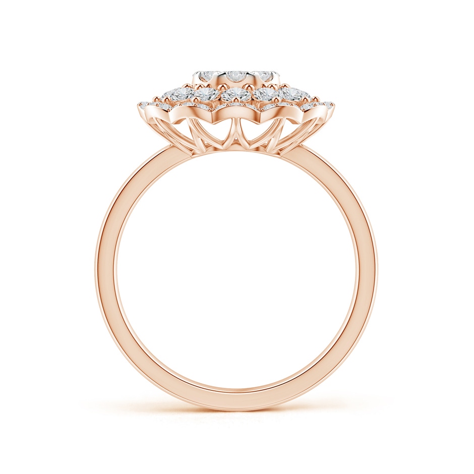 3.25mm HSI2 Composite Diamond Cocktail Ring with Scalloped Halo in Rose Gold side-1