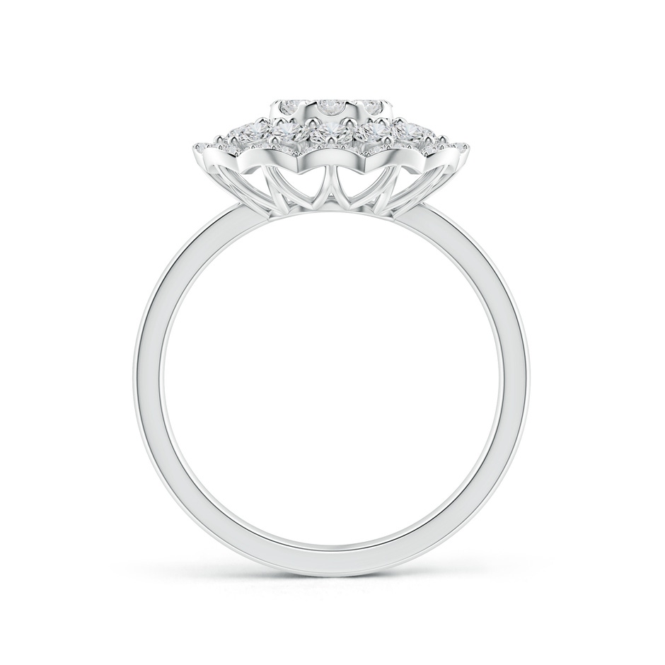 3.25mm HSI2 Composite Diamond Cocktail Ring with Scalloped Halo in White Gold side-1