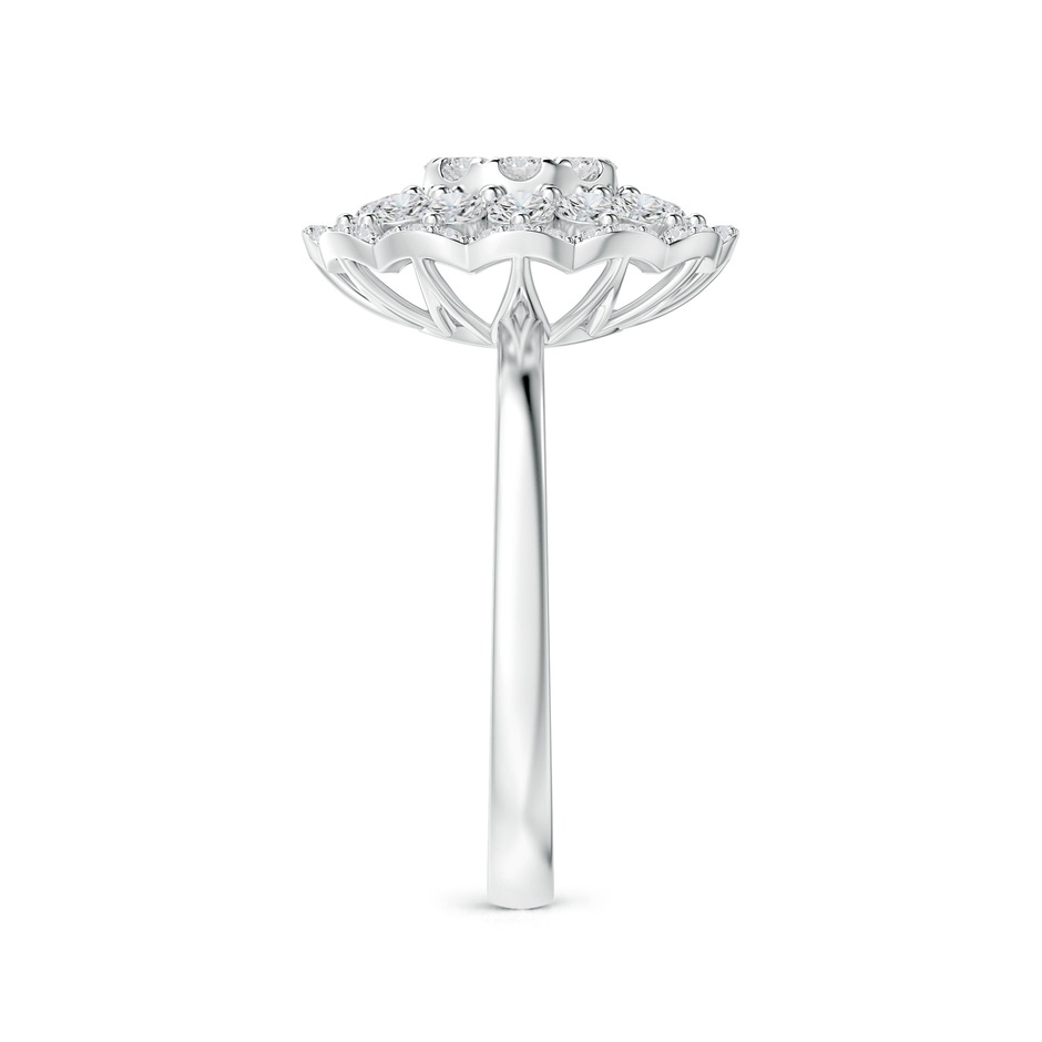 3.25mm HSI2 Composite Diamond Cocktail Ring with Scalloped Halo in White Gold side-2