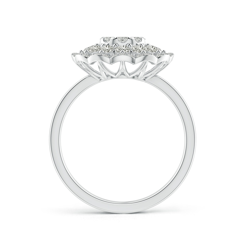 3.25mm KI3 Composite Diamond Cocktail Ring with Scalloped Halo in White Gold side-1