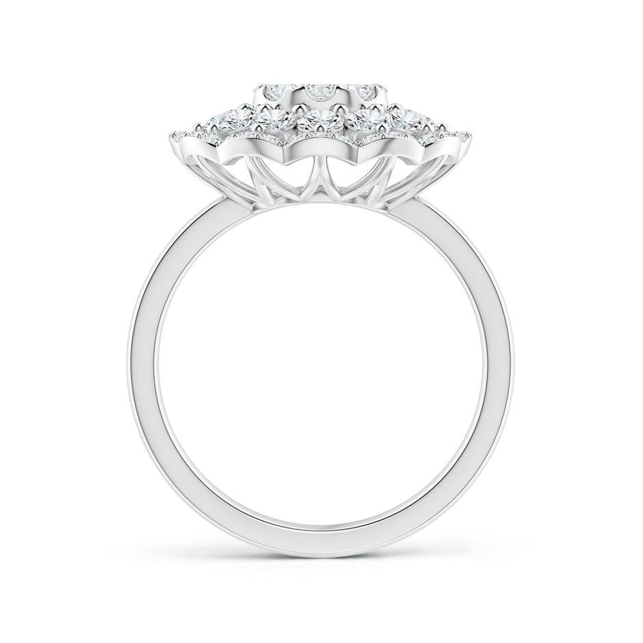 3.6mm GVS2 Composite Diamond Cocktail Ring with Scalloped Halo in White Gold side-1