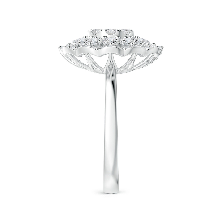 3.6mm HSI2 Composite Diamond Cocktail Ring with Scalloped Halo in White Gold side-2