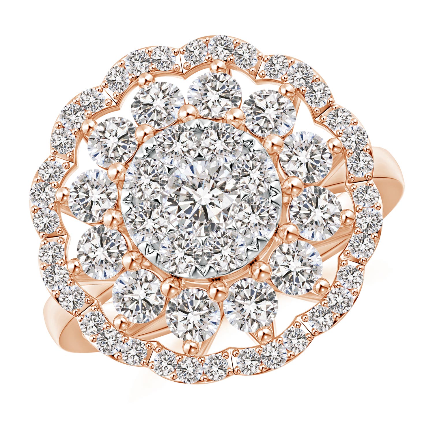 I-J, I1-I2 / 1.9 CT / 14 KT Rose Gold