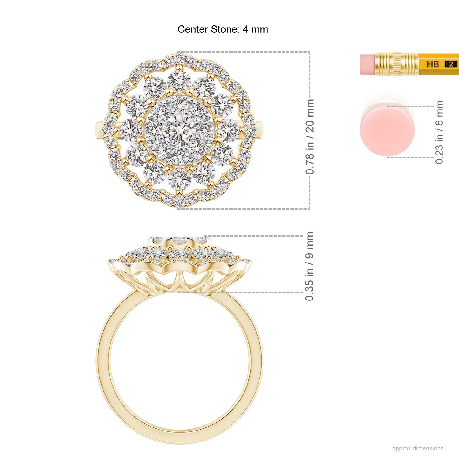 I-J, I1-I2 / 1.9 CT / 14 KT Yellow Gold