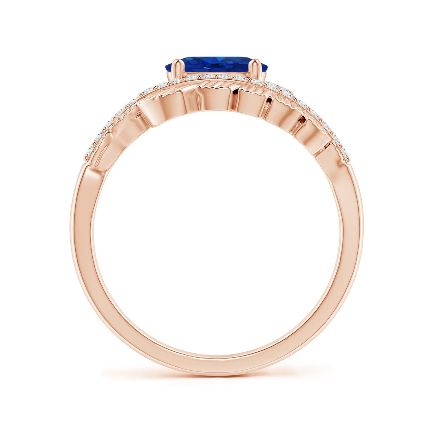 AAA - Blue Sapphire / 0.99 CT / 14 KT Rose Gold