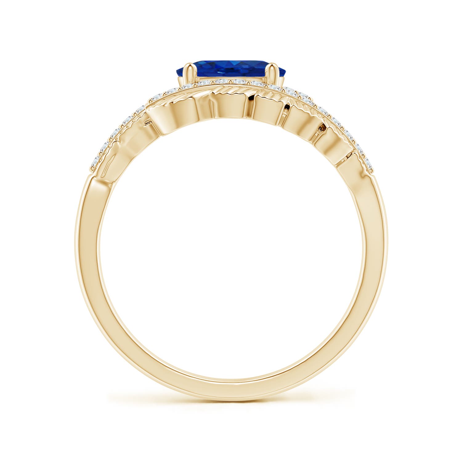 AAA - Blue Sapphire / 0.99 CT / 14 KT Yellow Gold