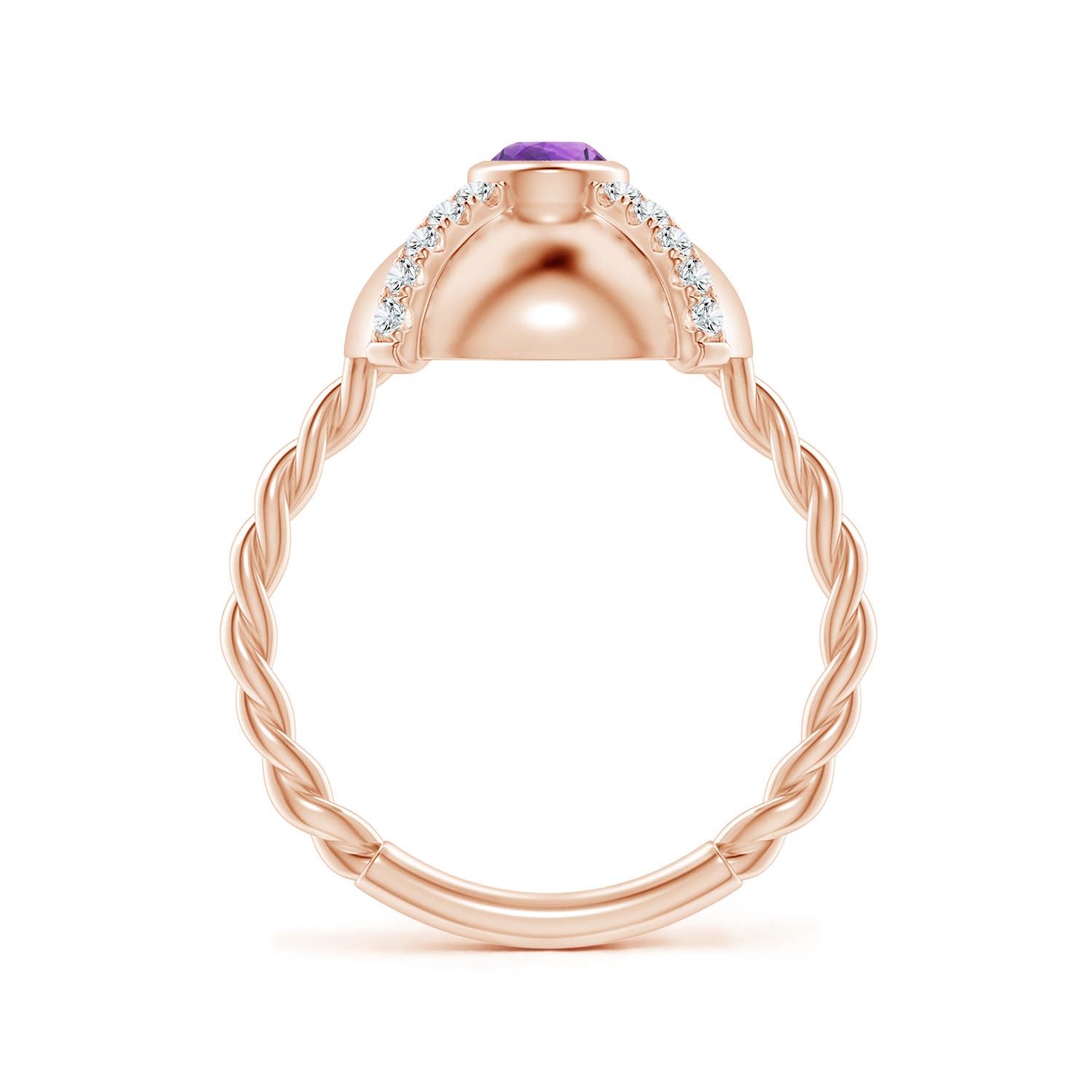 AAA - Amethyst / 0.45 CT / 14 KT Rose Gold