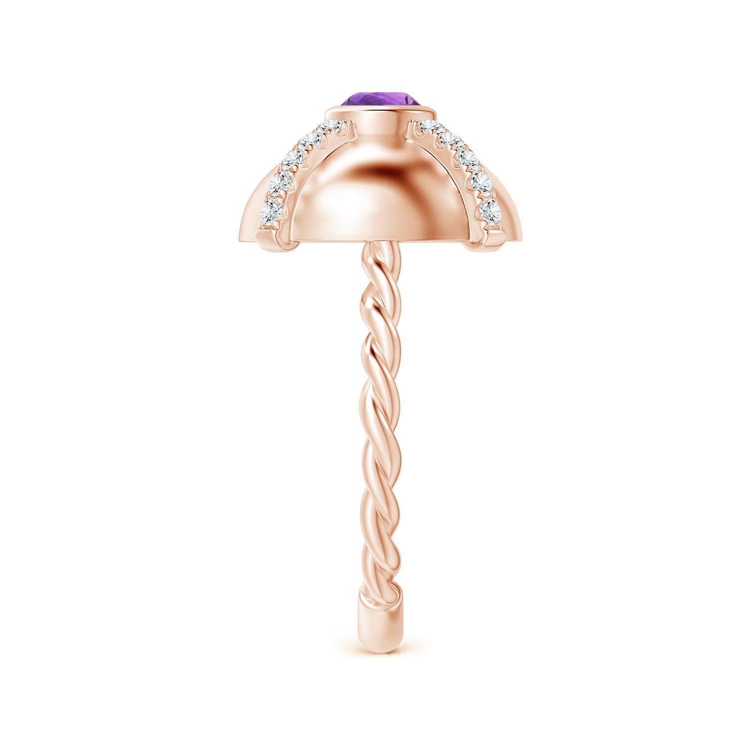 AAA - Amethyst / 0.45 CT / 14 KT Rose Gold