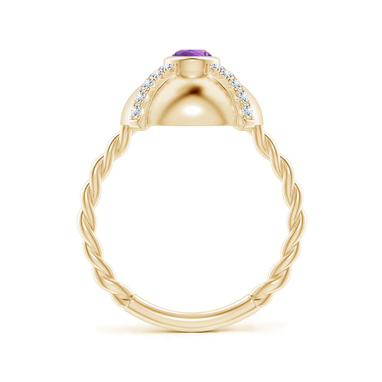 AAA - Amethyst / 0.45 CT / 14 KT Yellow Gold