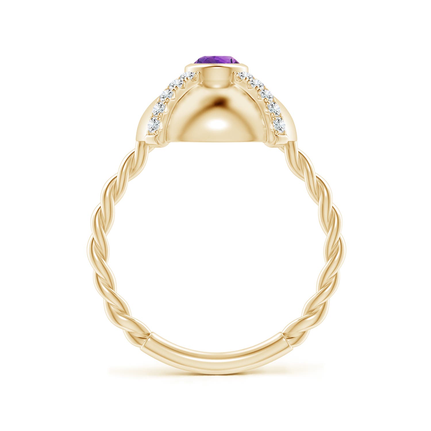 AAAA - Amethyst / 0.45 CT / 14 KT Yellow Gold