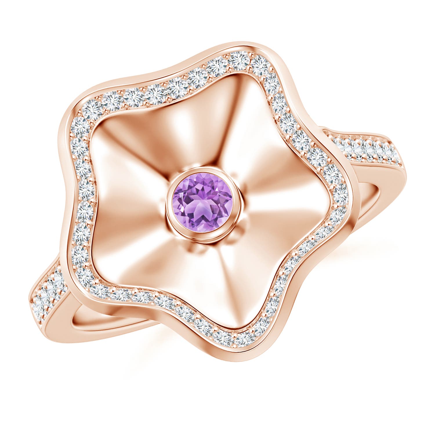 AAA - Amethyst / 0.47 CT / 14 KT Rose Gold