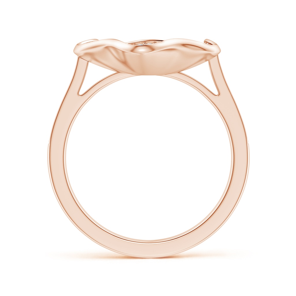 3mm AAAA Bezel-Set Amethyst Aquarius Floral Ring in Rose Gold Side-1
