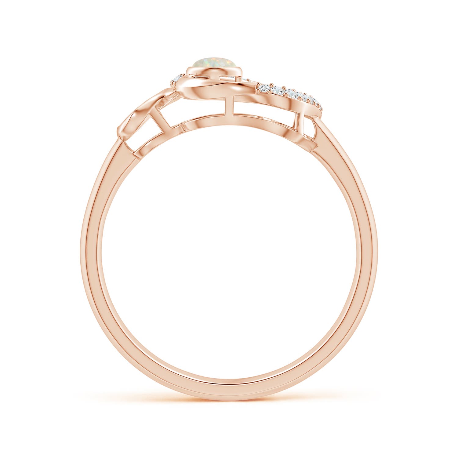 AAA - Opal / 0.14 CT / 14 KT Rose Gold