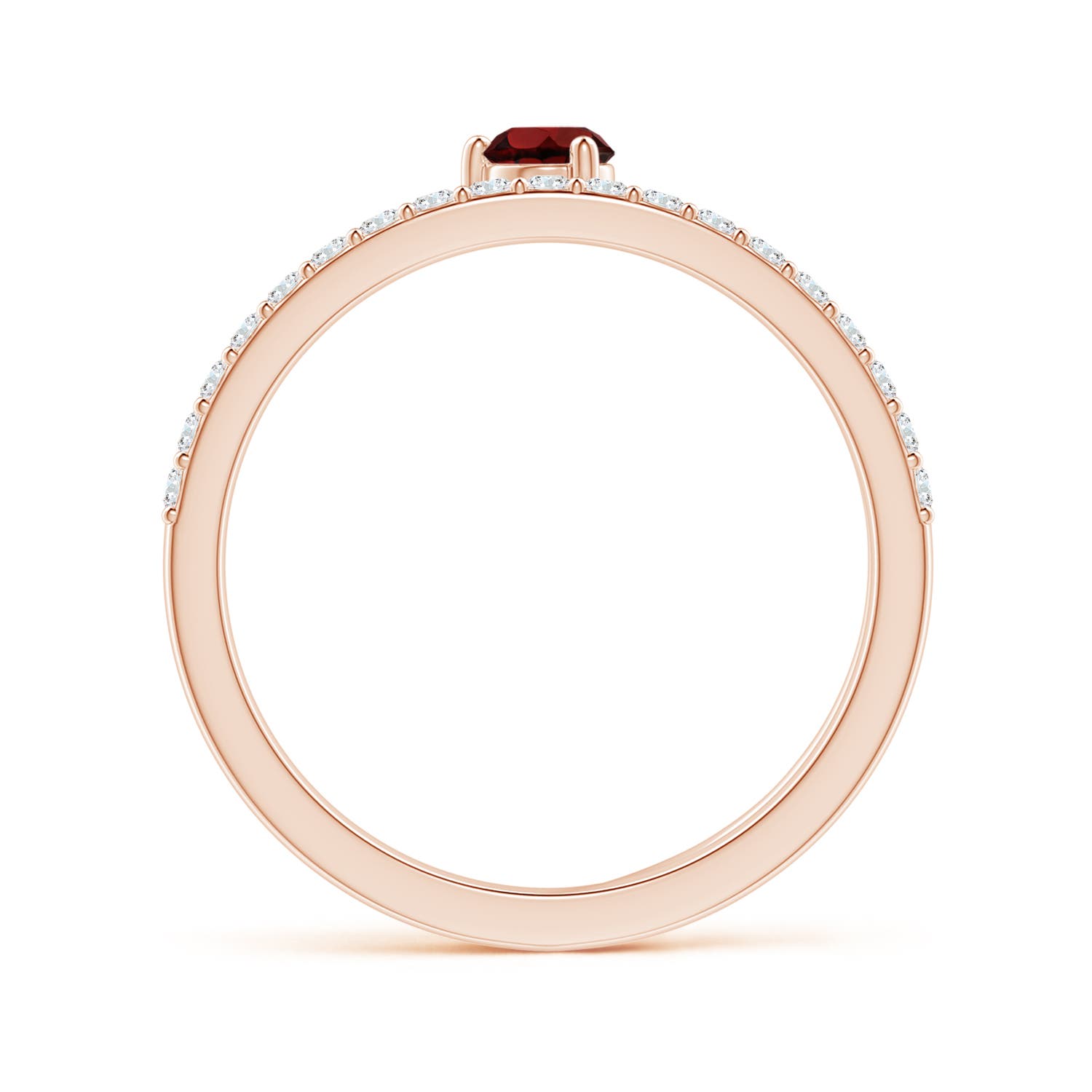 AAA - Garnet / 0.47 CT / 14 KT Rose Gold