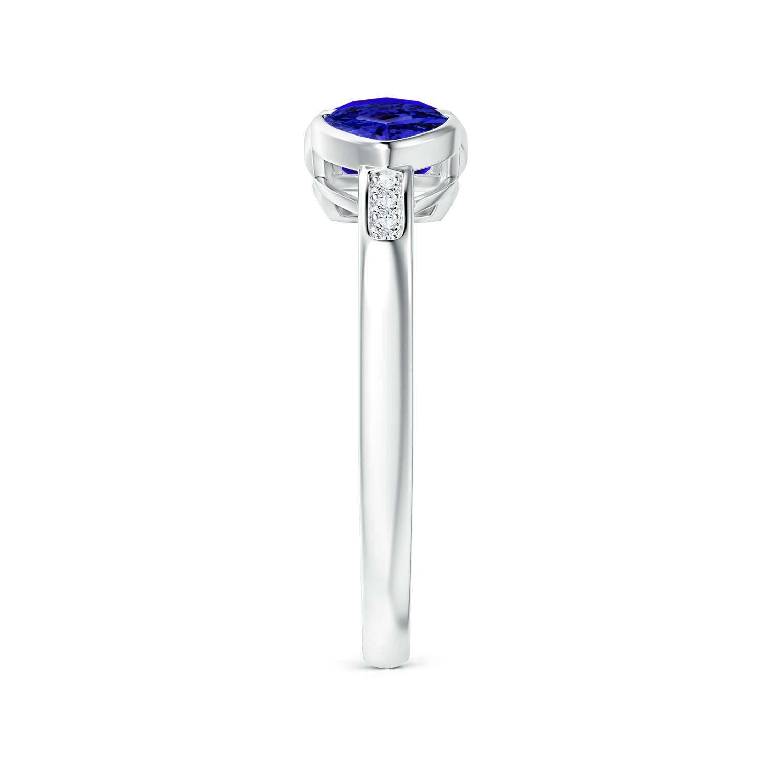 AAAA - Tanzanite / 1.24 CT / 14 KT White Gold