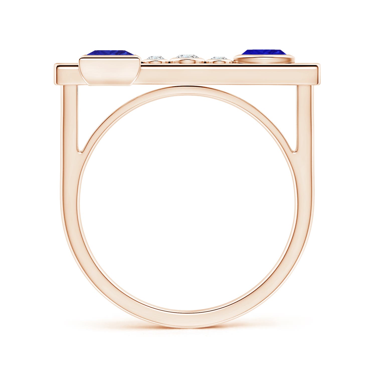 AAAA - Tanzanite / 0.61 CT / 14 KT Rose Gold