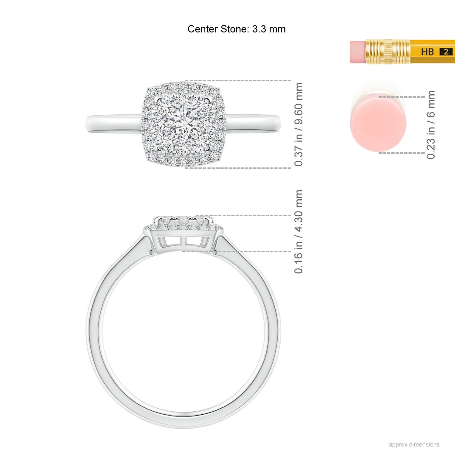 H, SI2 / 0.59 CT / 14 KT White Gold