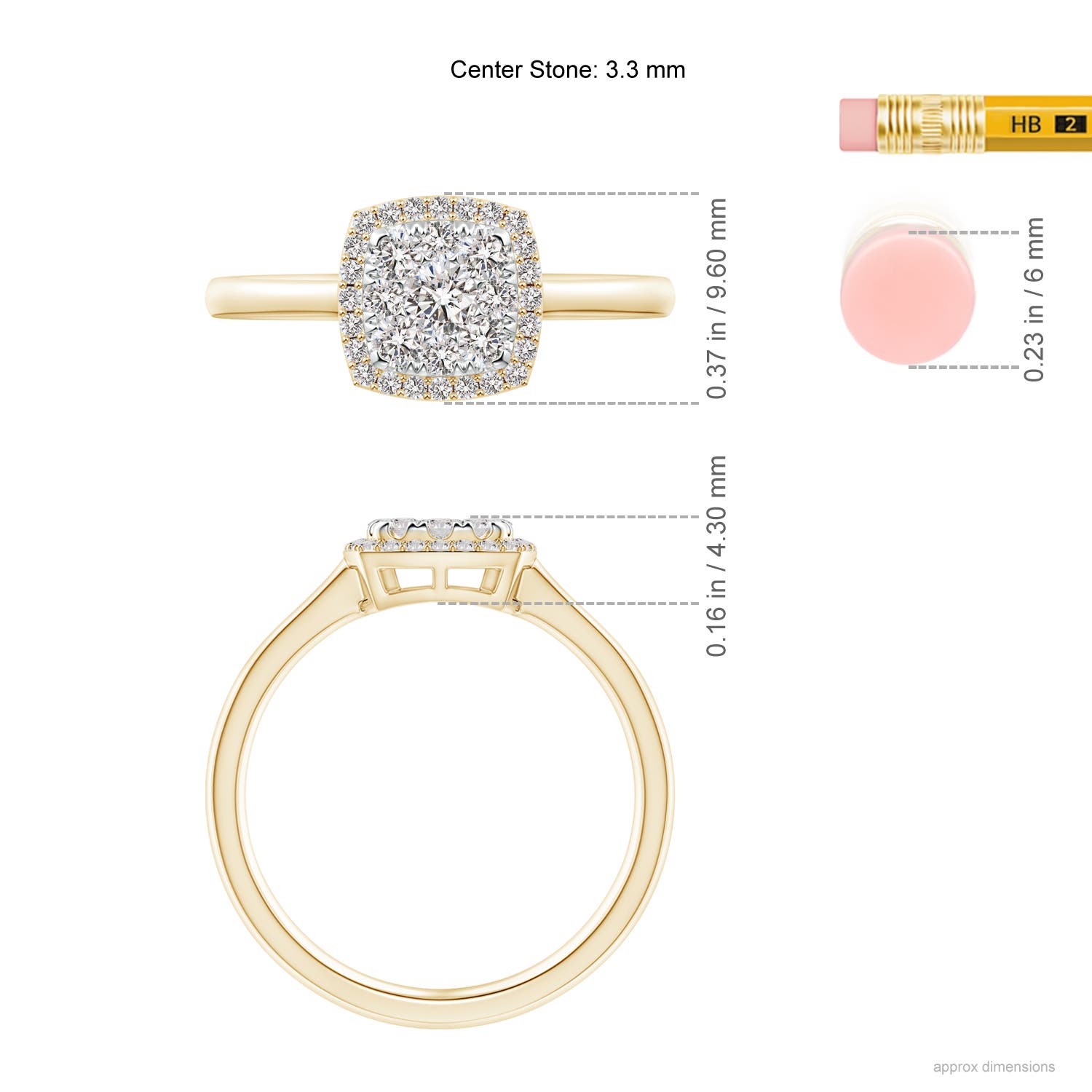 I-J, I1-I2 / 0.59 CT / 14 KT Yellow Gold