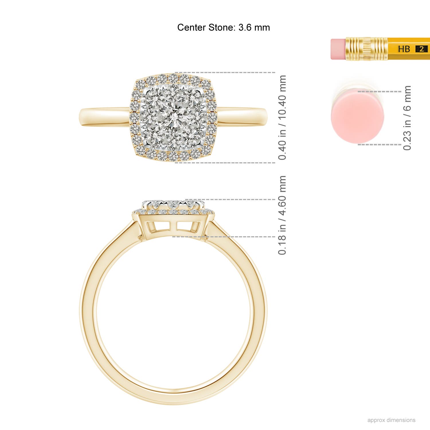 K, I3 / 0.76 CT / 14 KT Yellow Gold