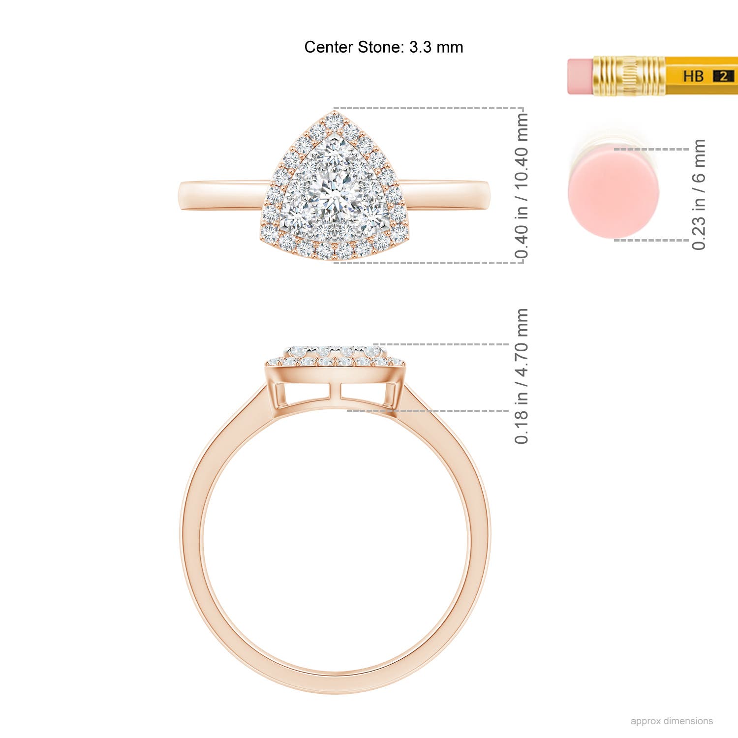 G, VS2 / 0.49 CT / 14 KT Rose Gold