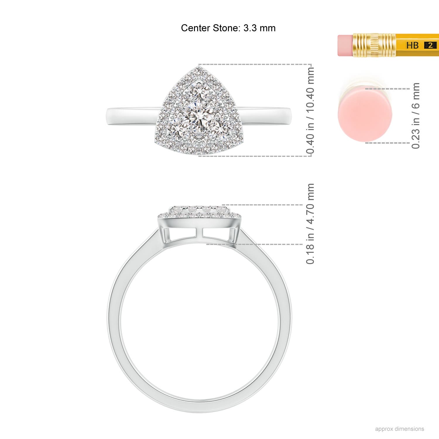 I-J, I1-I2 / 0.49 CT / 14 KT White Gold