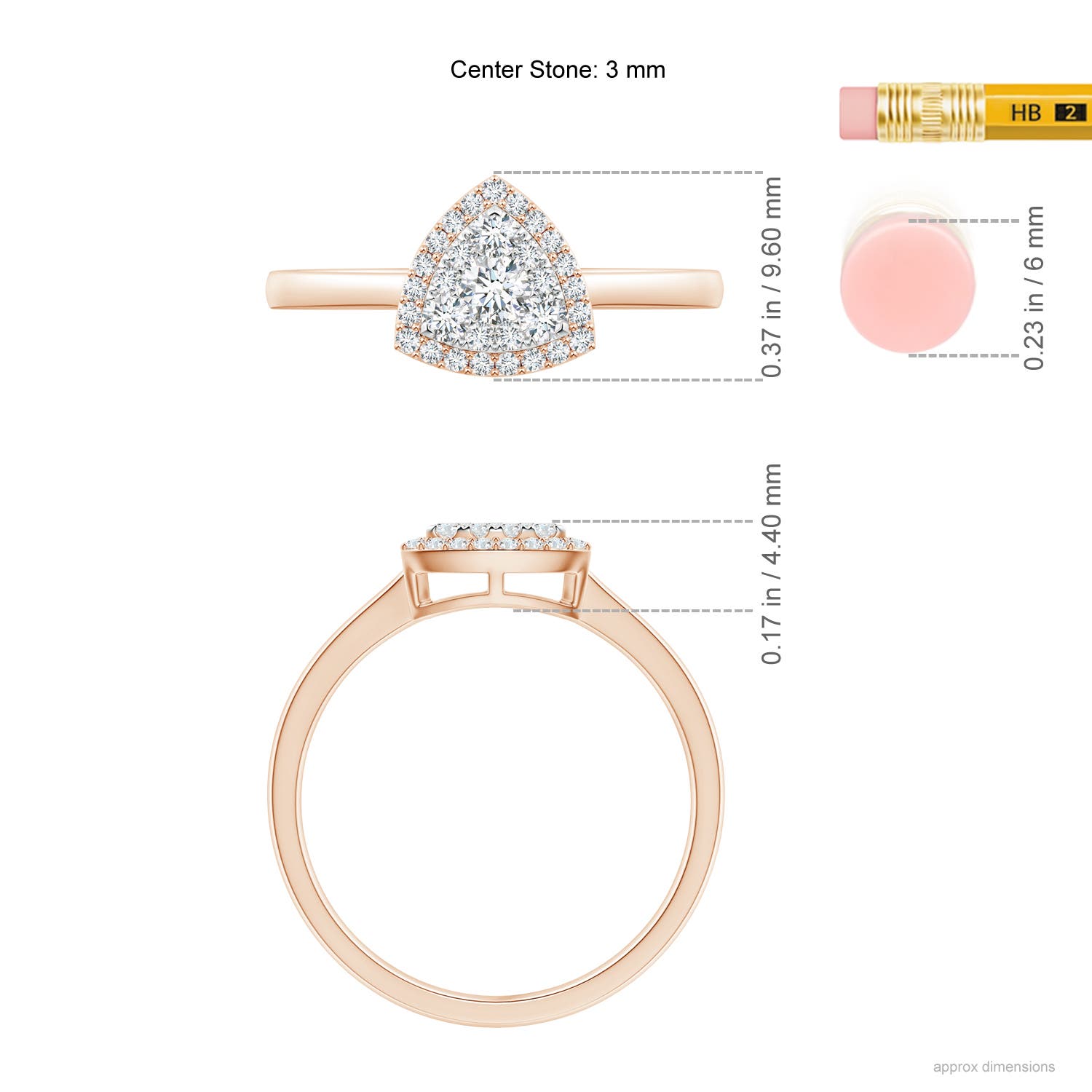 G, VS2 / 0.38 CT / 14 KT Rose Gold