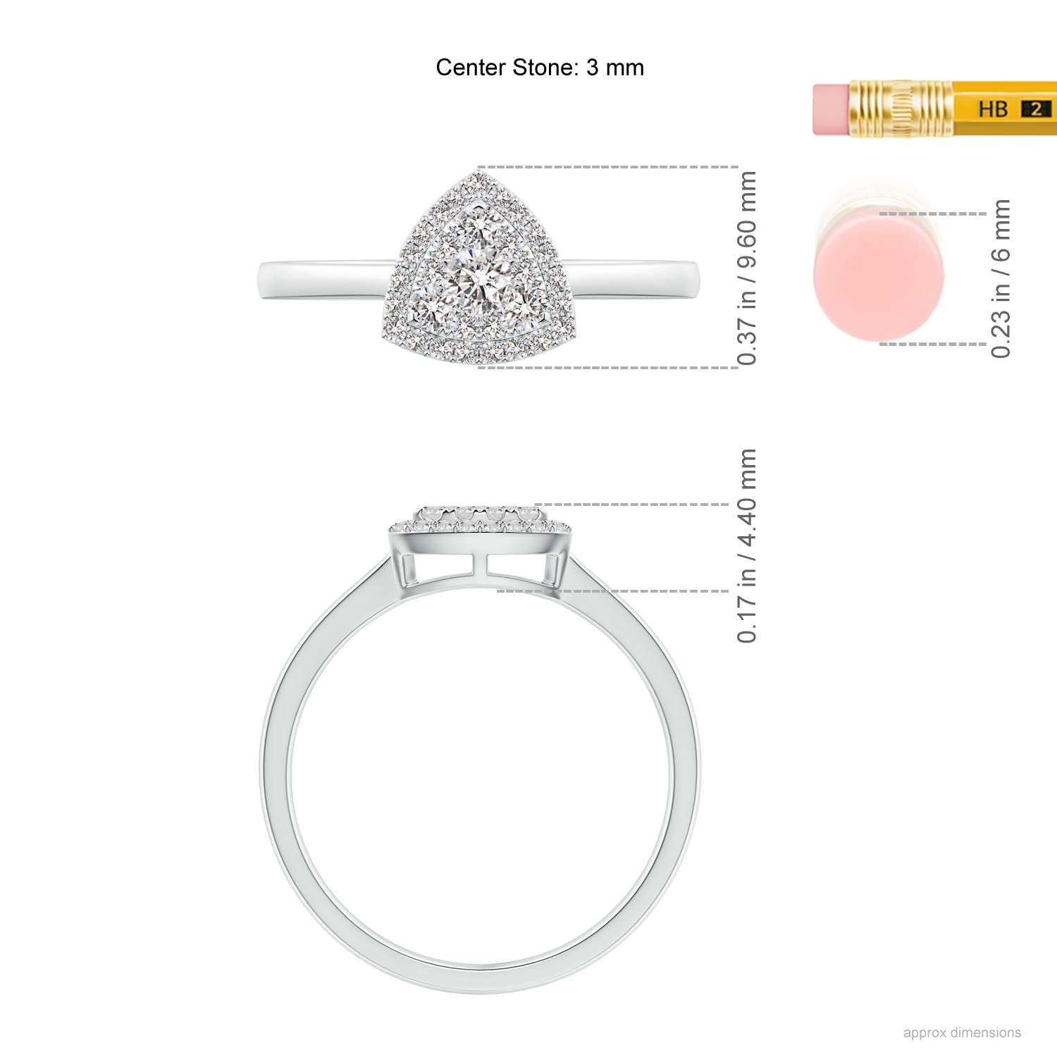 I-J, I1-I2 / 0.38 CT / 14 KT White Gold