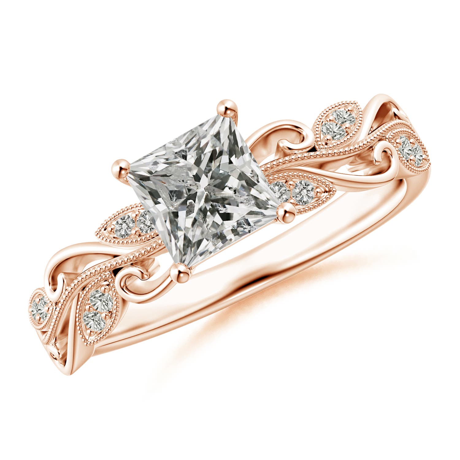 K, I3 / 0.98 CT / 14 KT Rose Gold