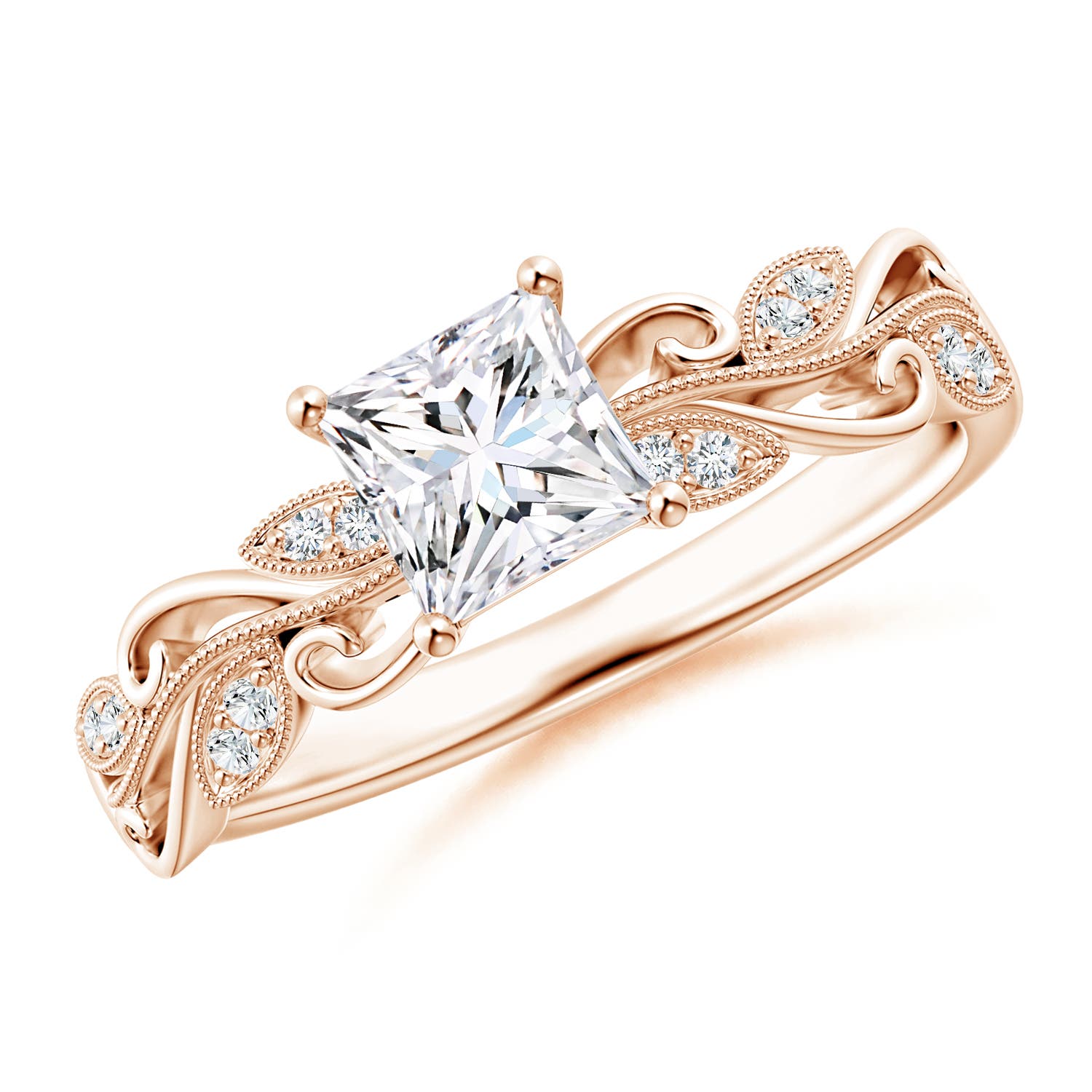 F-G, VS / 0.77 CT / 14 KT Rose Gold