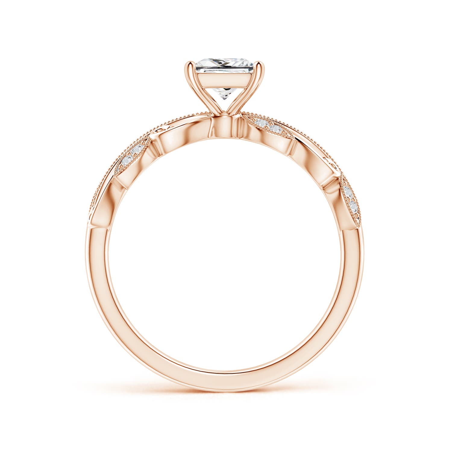 H, SI2 / 0.77 CT / 14 KT Rose Gold