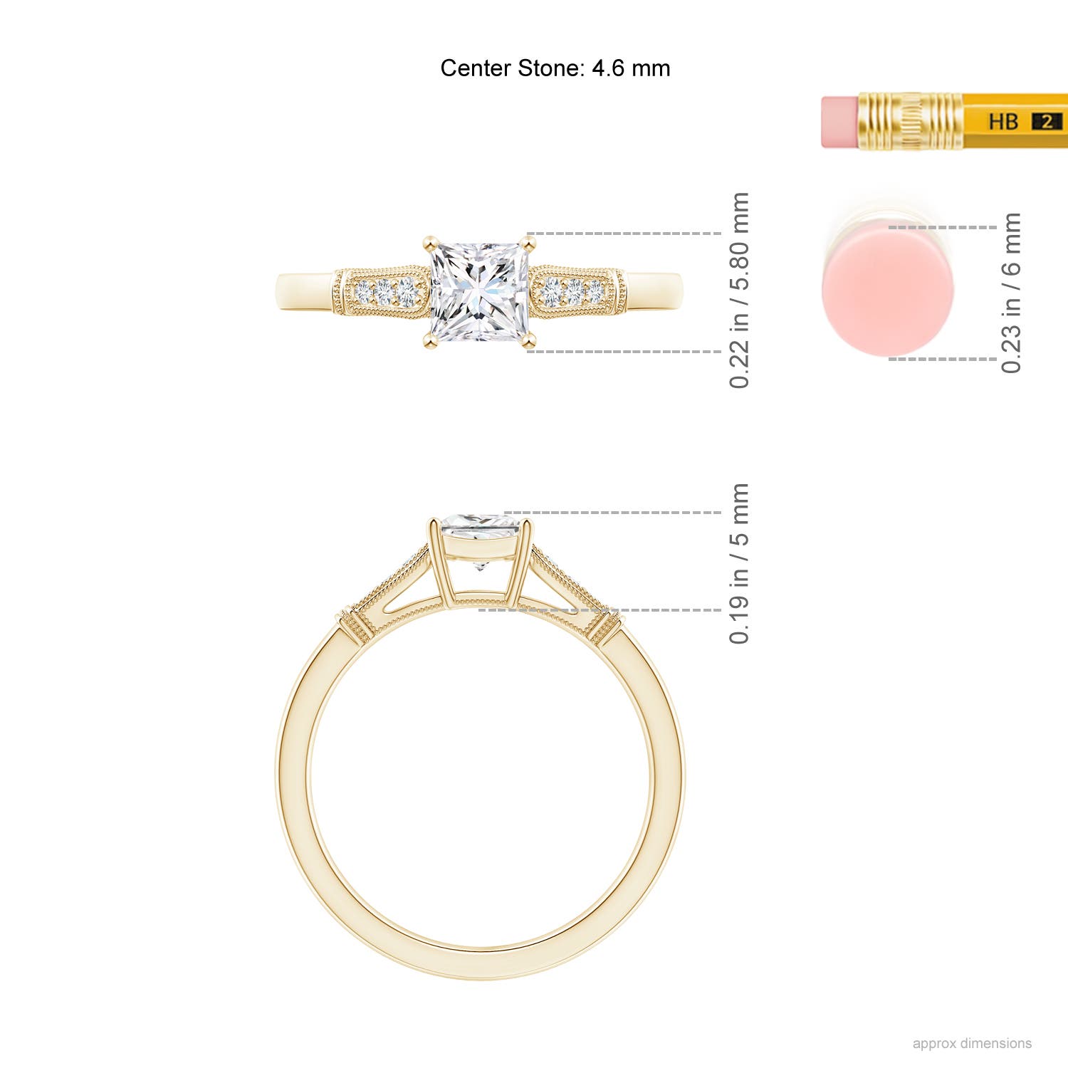 G, VS2 / 0.6 CT / 14 KT Yellow Gold