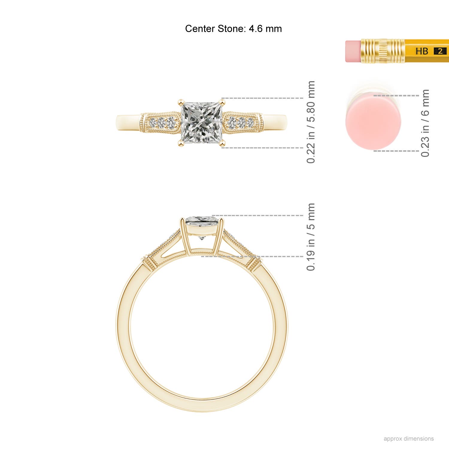 K, I3 / 0.6 CT / 14 KT Yellow Gold