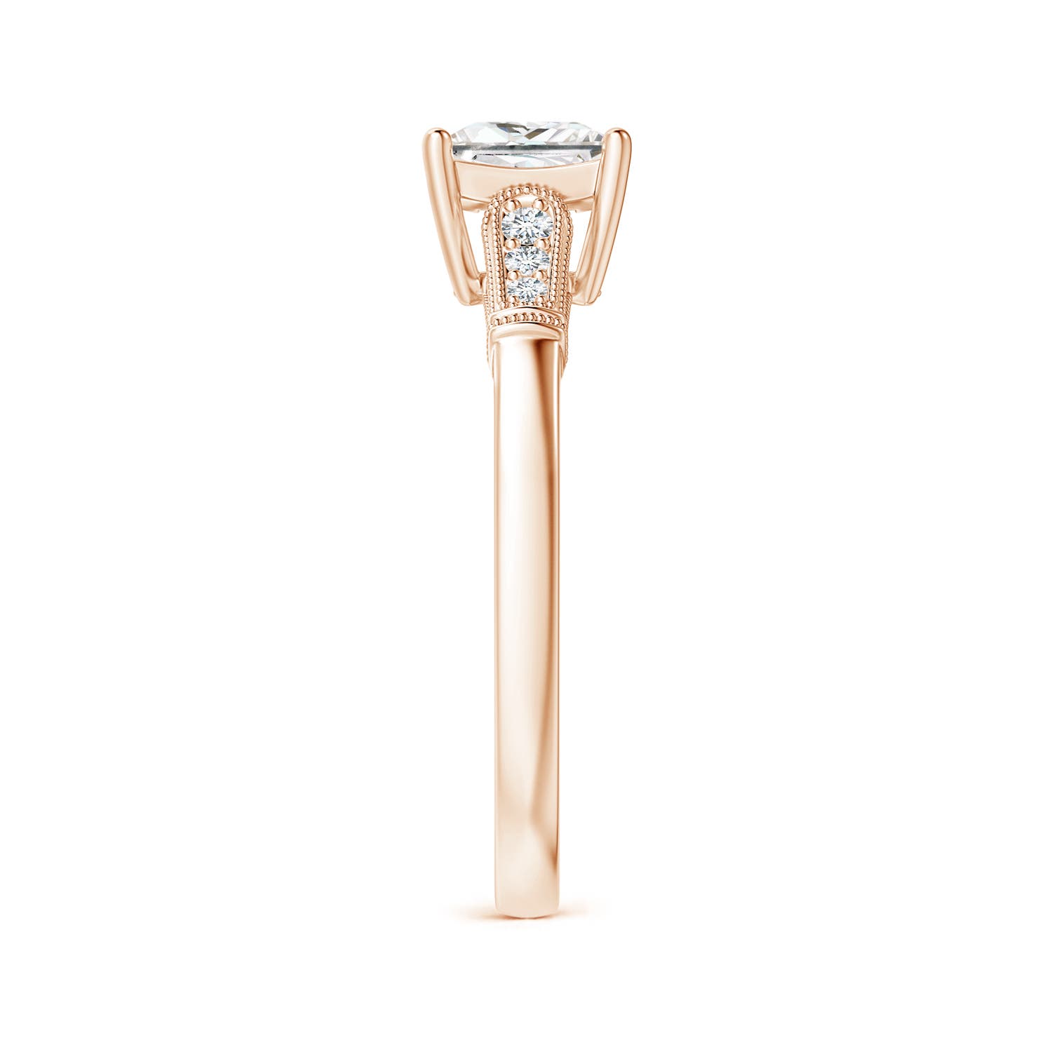 G, VS2 / 0.98 CT / 14 KT Rose Gold