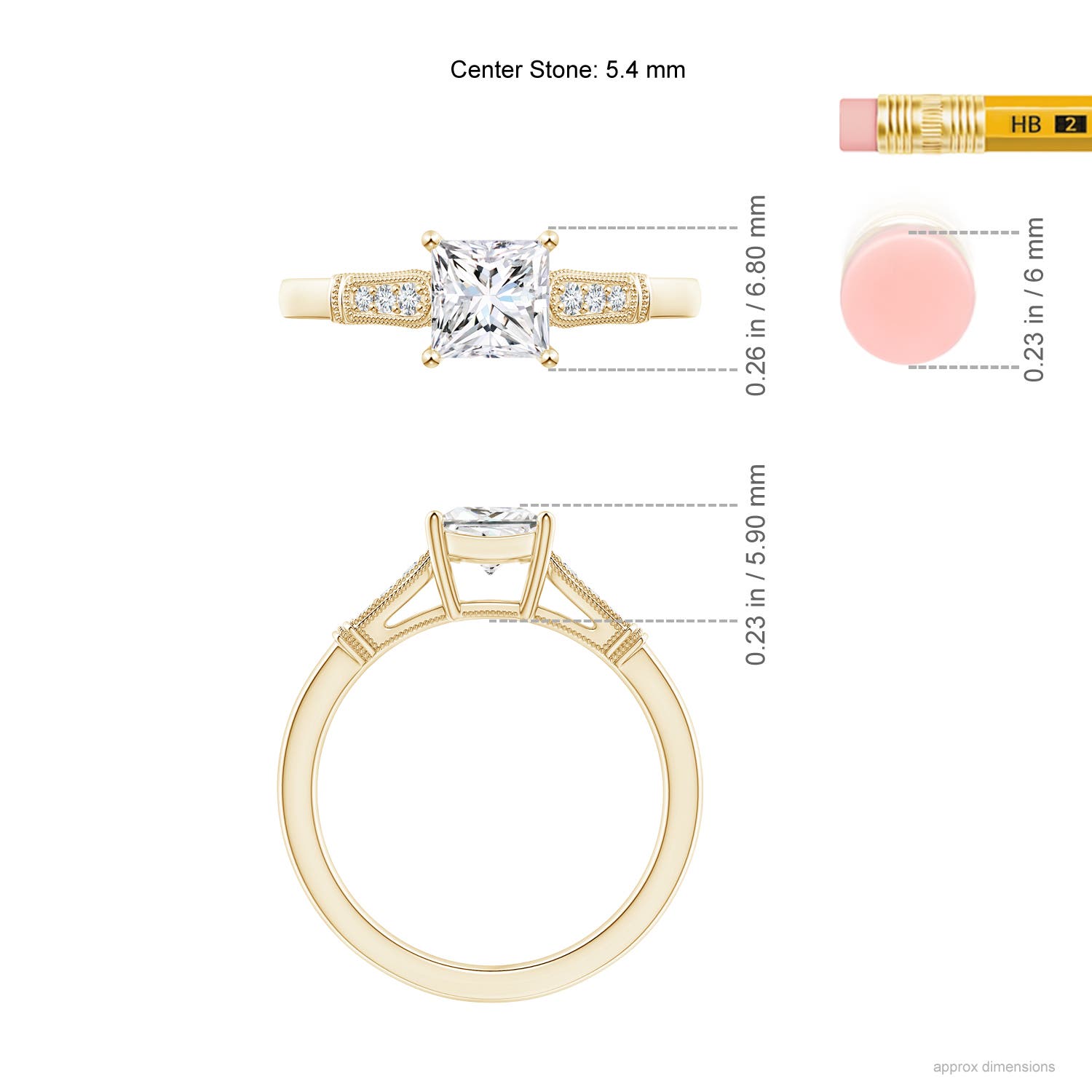 G, VS2 / 0.98 CT / 14 KT Yellow Gold