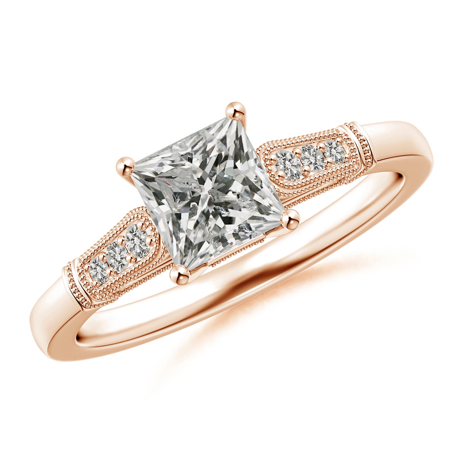 K, I3 / 0.98 CT / 14 KT Rose Gold