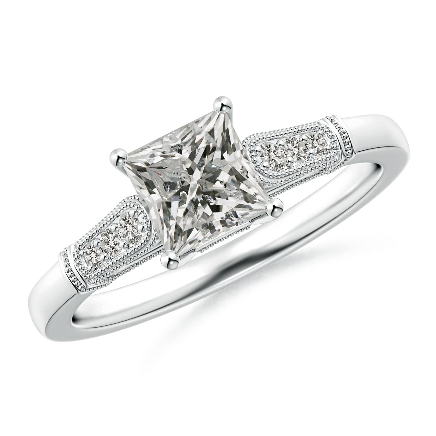 K, I3 / 0.98 CT / 14 KT White Gold