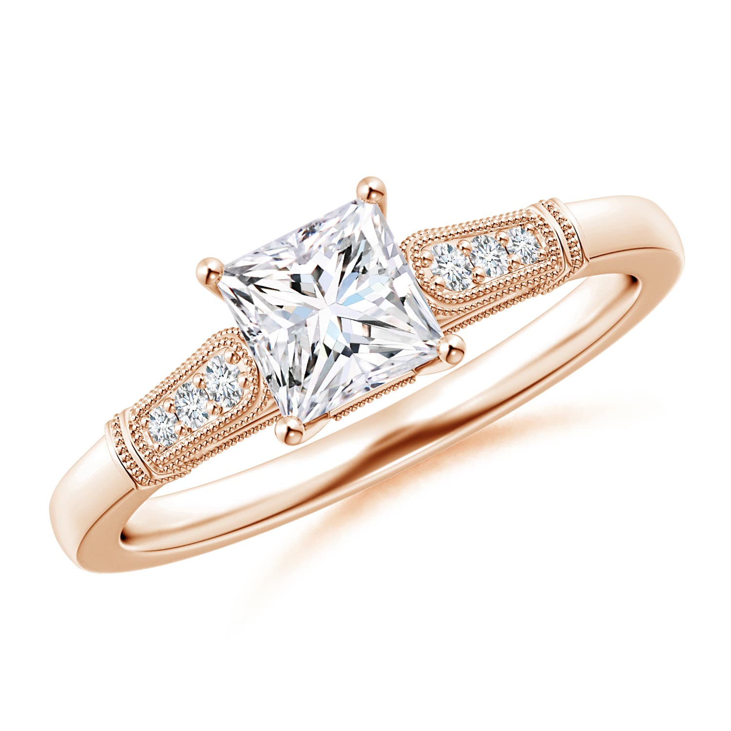 G, VS2 / 0.76 CT / 14 KT Rose Gold